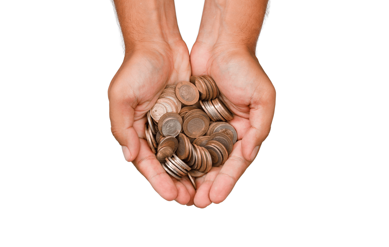 Giving money coin. Donate Zakat Fitrah charity In Ramadan png