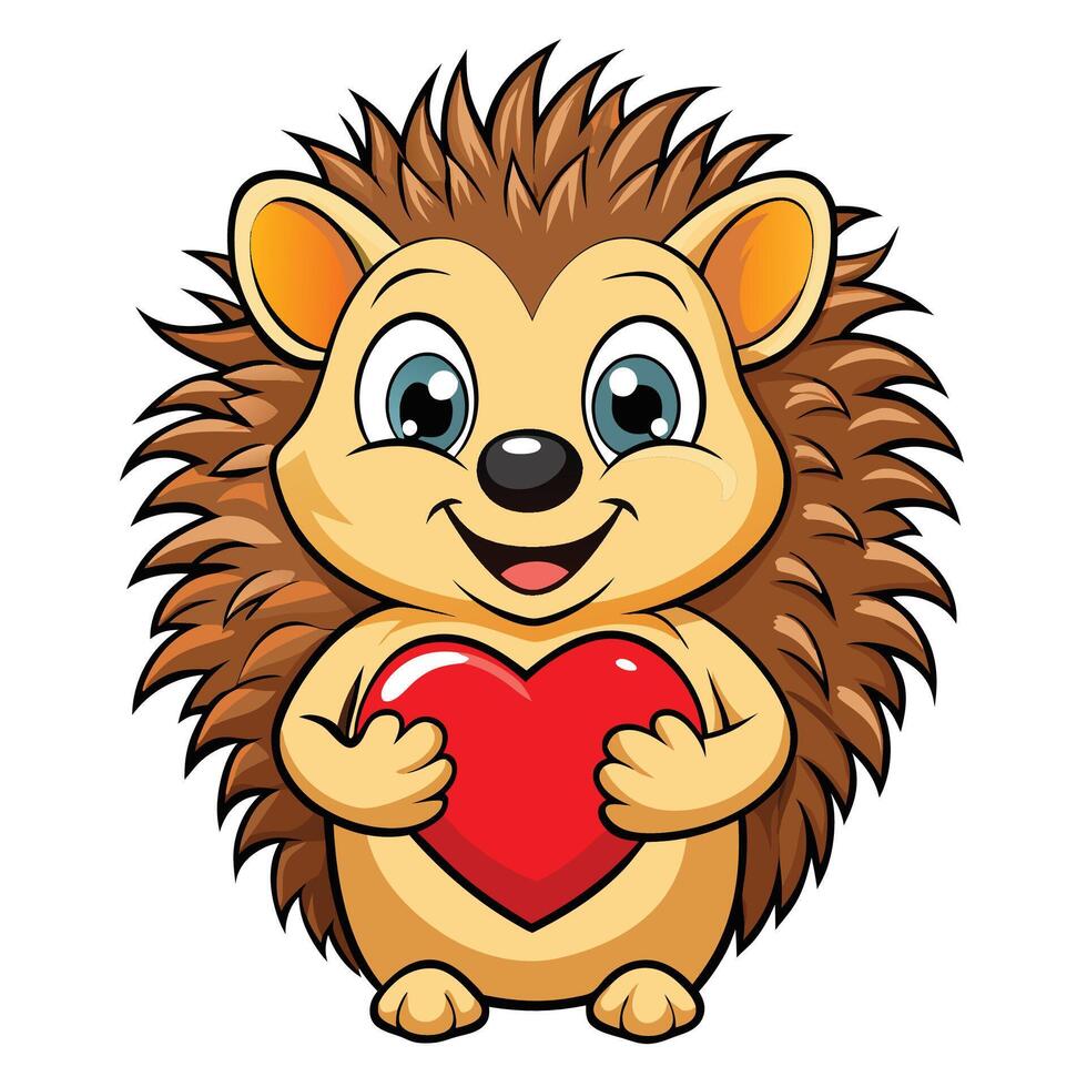 a hedge holding a heart on a white background vector