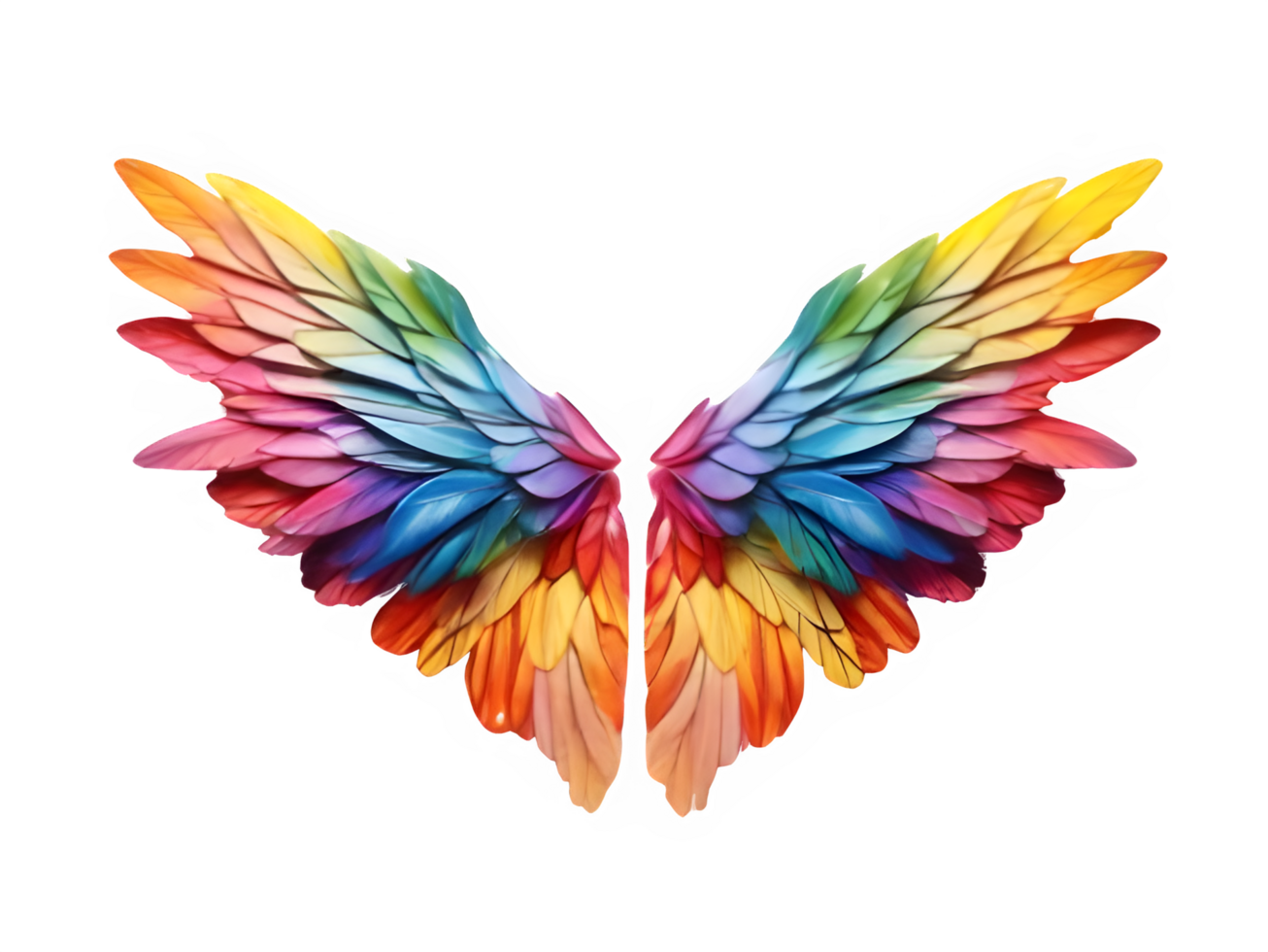 Mystical Long Wings with Transparency for Design Elements png
