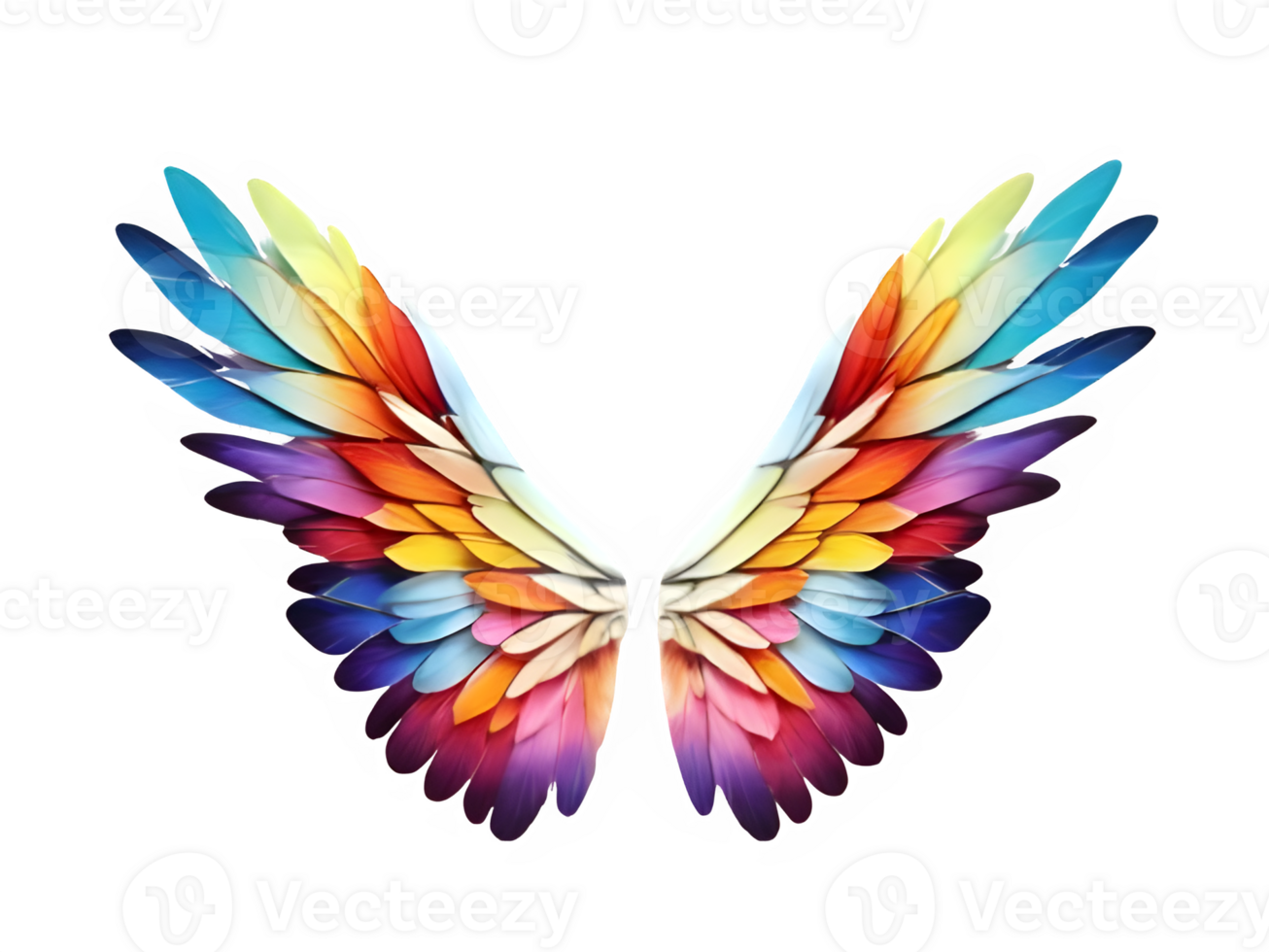 High-Quality Colorful Wings with Transparency for Artworks png