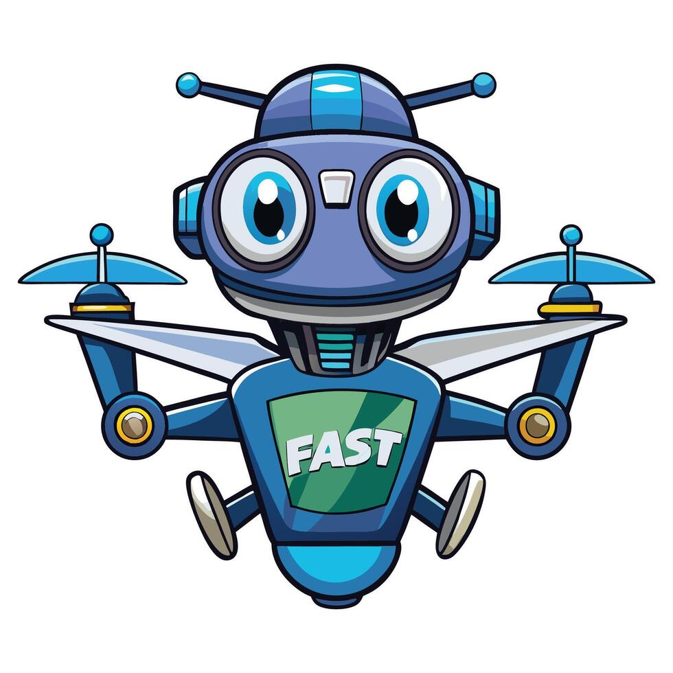 Fast Flying Robot vector