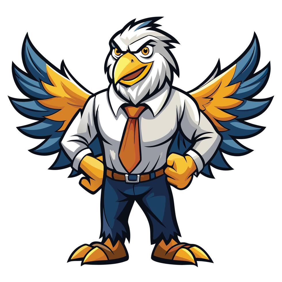 Business Eagle Mascot vector