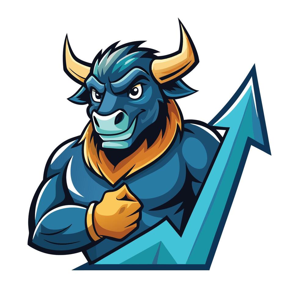 Bull Market Mascot vector
