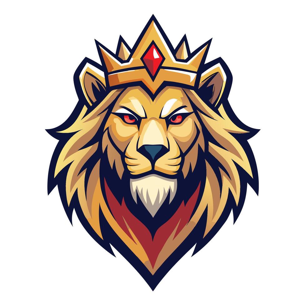 Royal Lion Mascot Logo vector