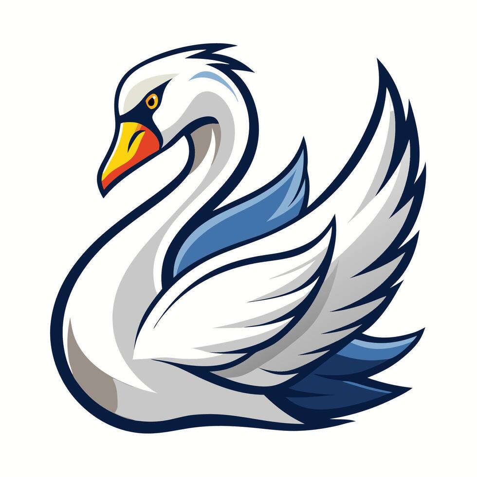 Majestic Swan Illustration vector
