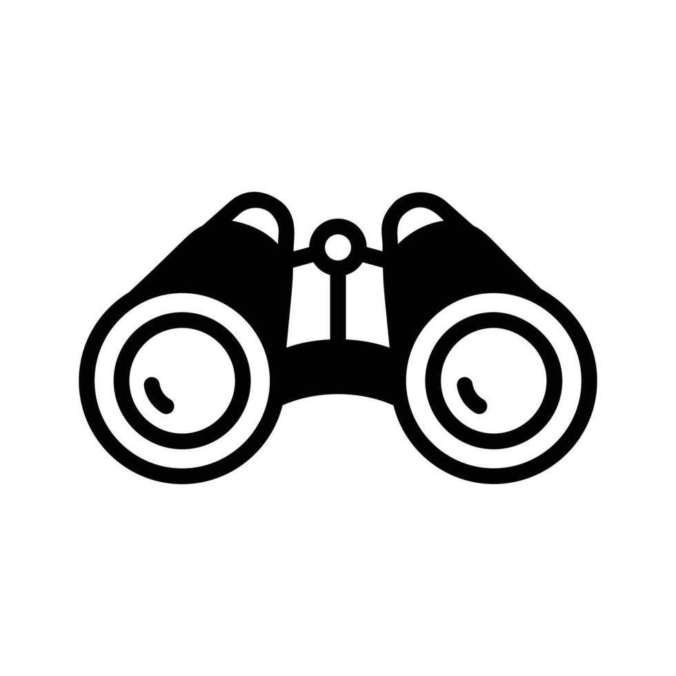 A pair of binoculars for sightseeing, adventure, and wildlife exploration.. . vector