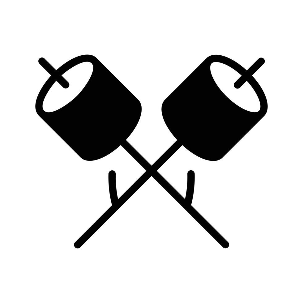 Check this premium doodle icon of roast marshmallows. . vector