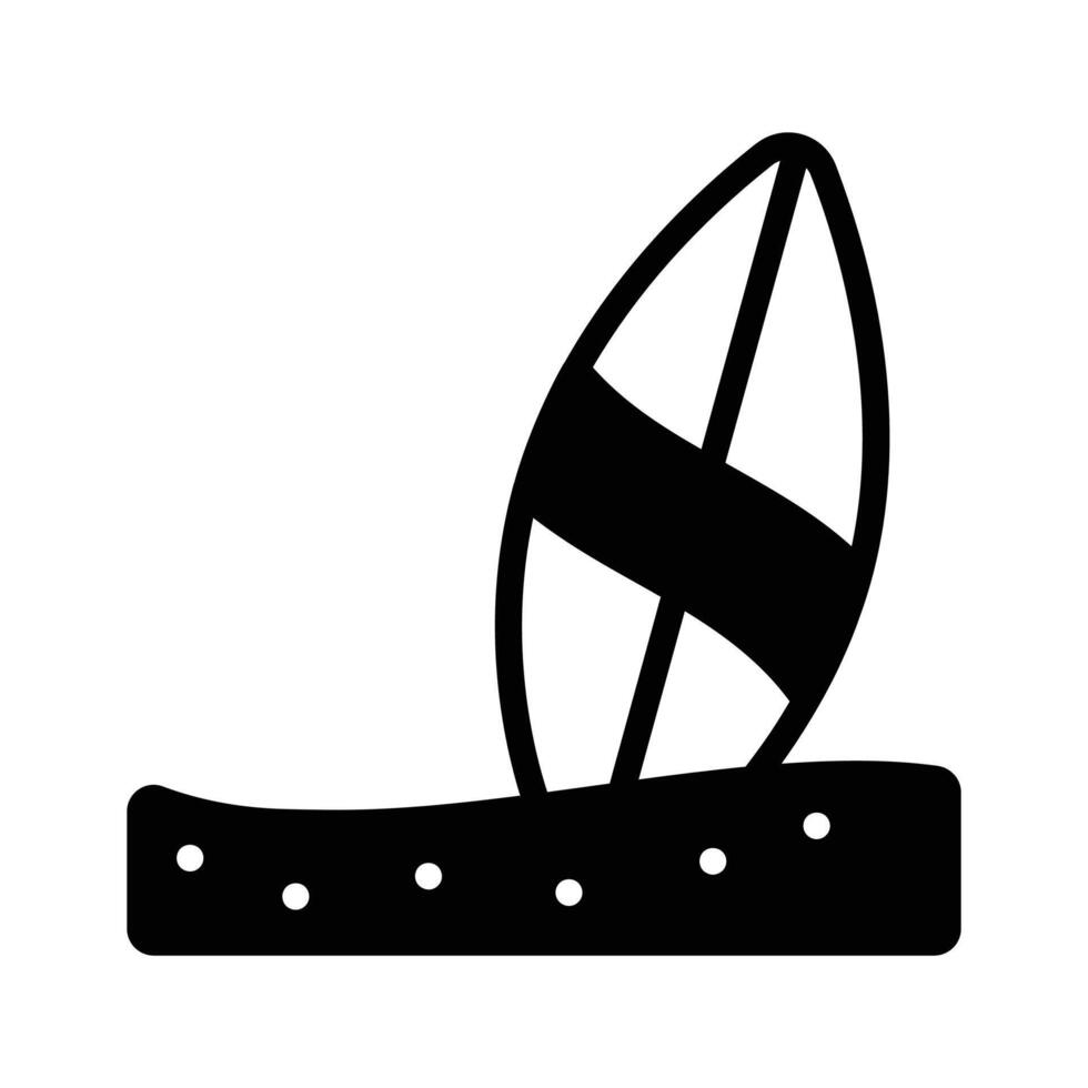 A surfboard representing surfing, beach vacations, and water sports.. . vector