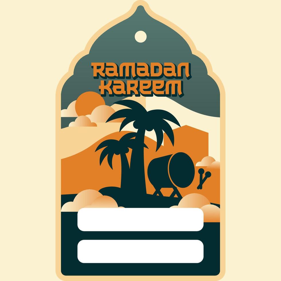 Gift Ramadan Hangtag Ramadan Kareem vector