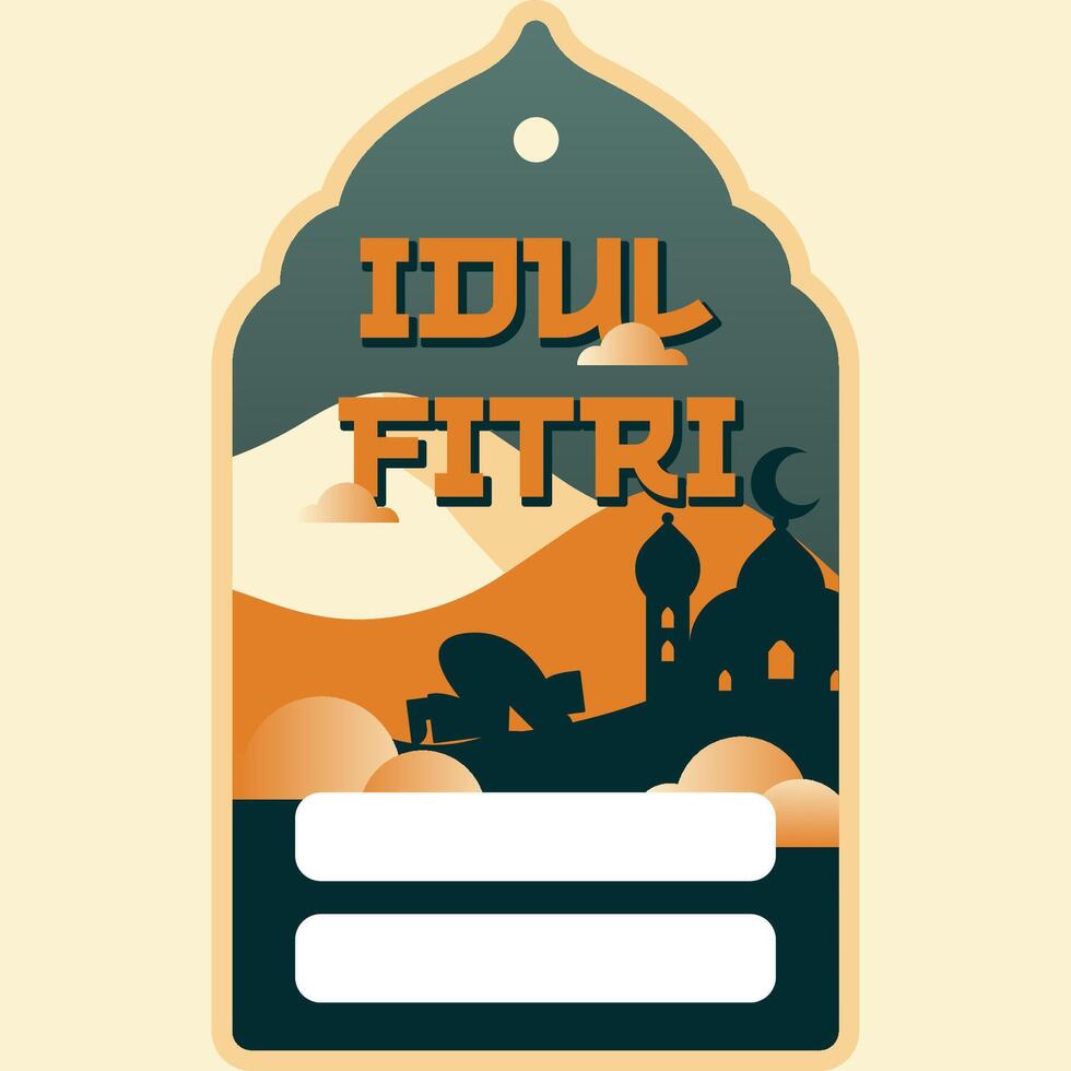 Gift Ramadan Hangtag idul fitri vector