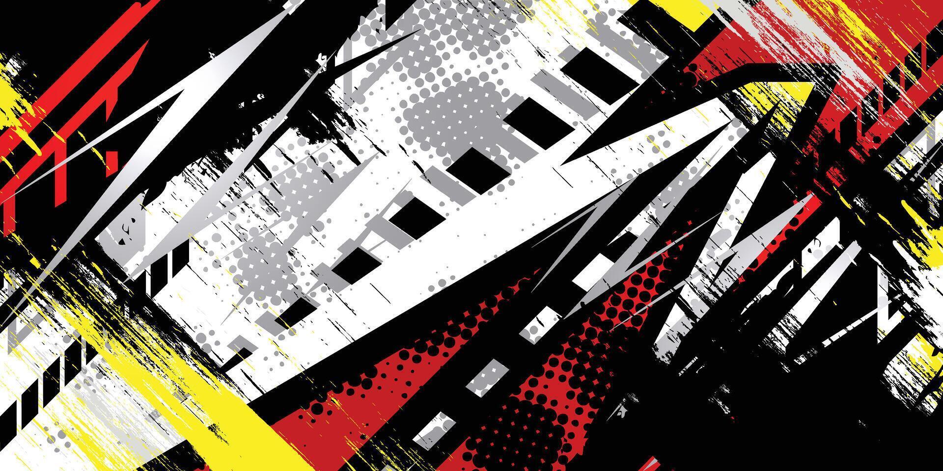 Racing background design with sports car abstract pattern vector