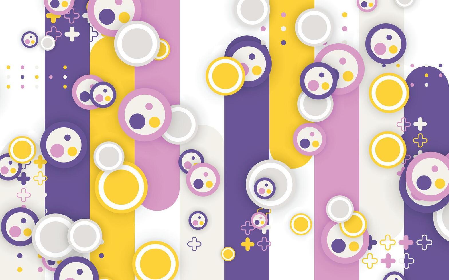 Colorful circle abstract decoration background vector