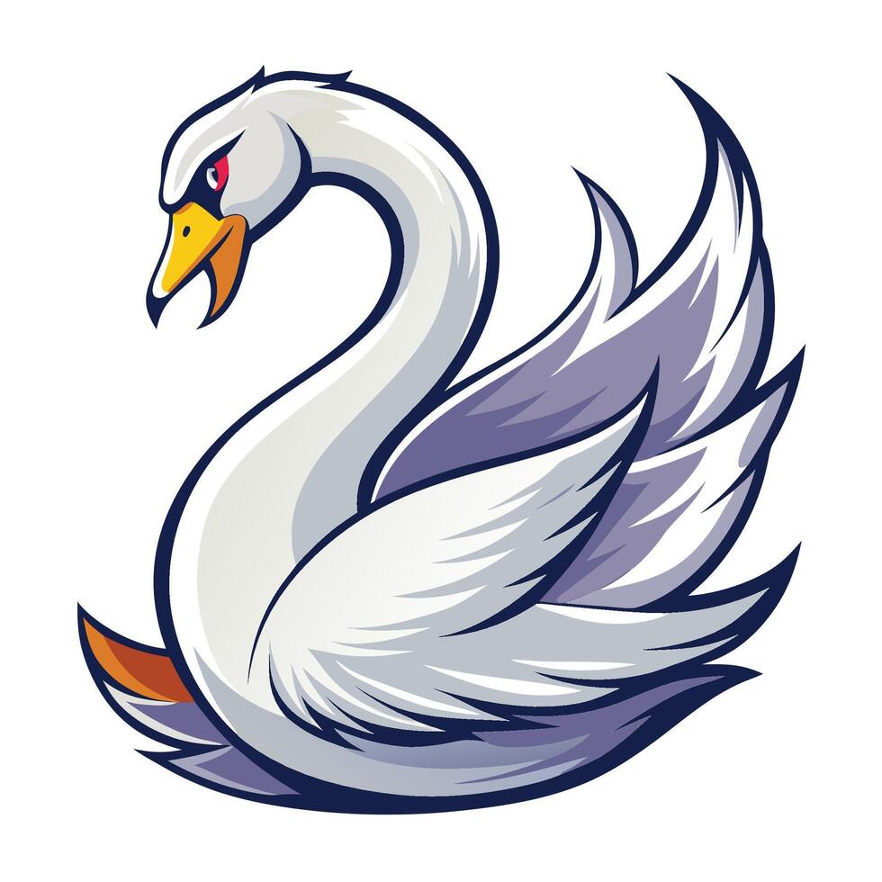 Majestic Swan Design vector