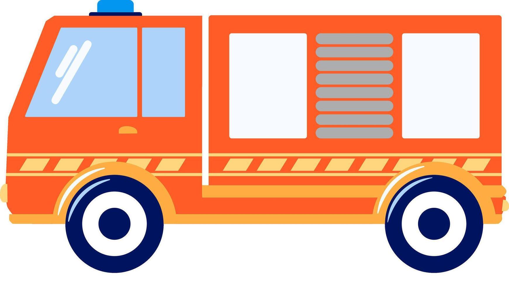 Red Firefighter Car Cartoon Illustration vector