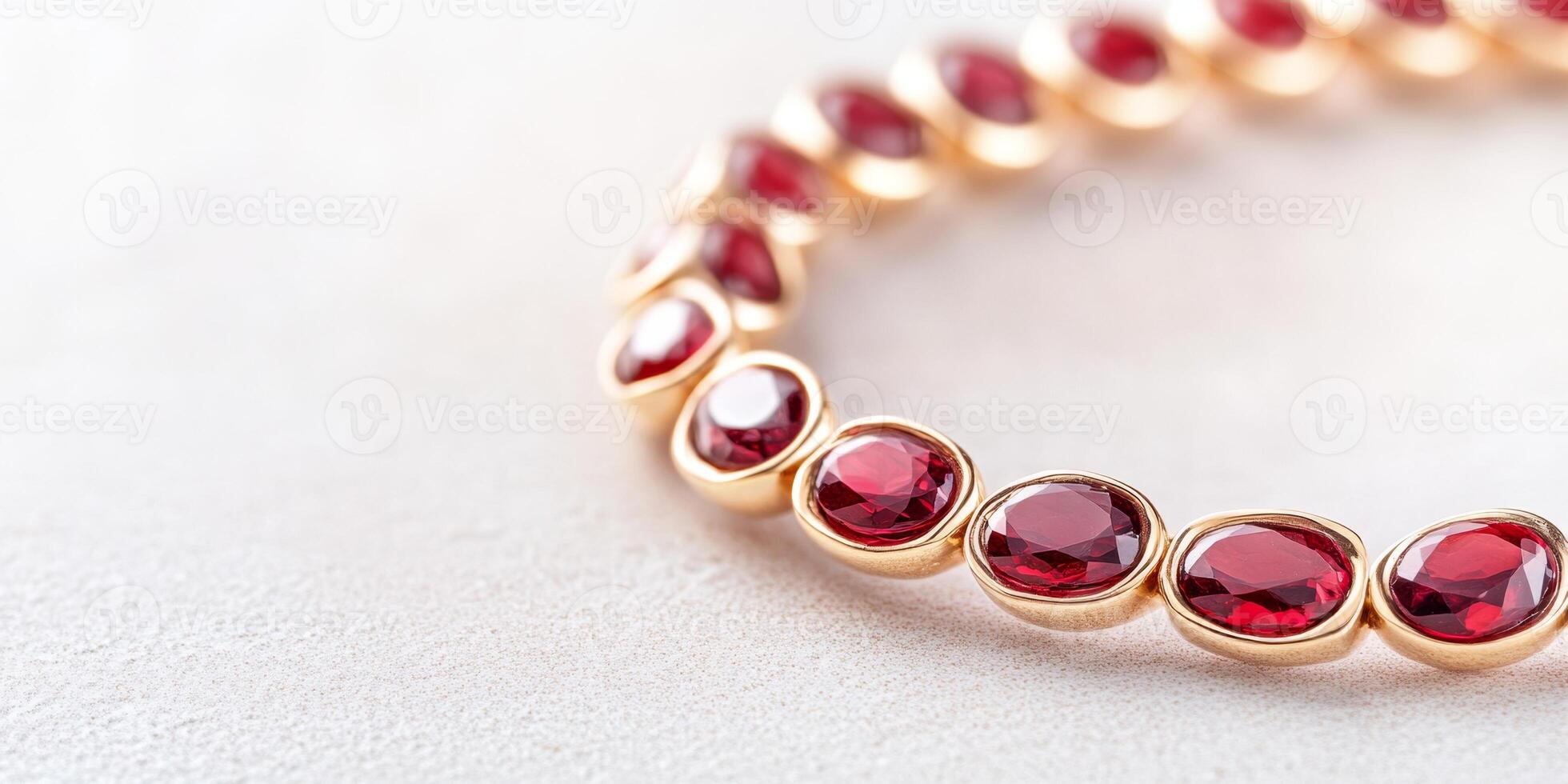 Close-up view of a dark cherry ring and bracelet, highlighting intricate gold accents and textures photo