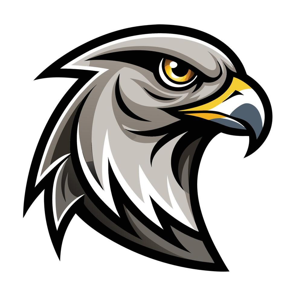 Raptor head graphic design vector