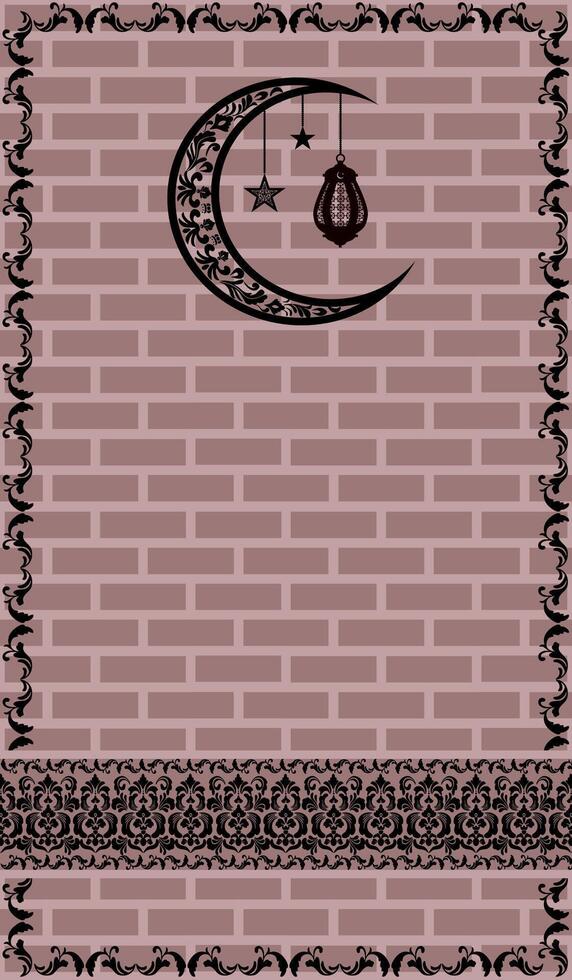 simple Islamic mat in dusty rose color vector