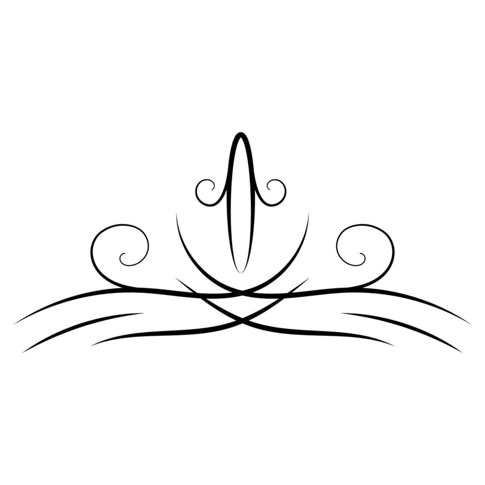 Elegant Black Decorative Swirl Divider Ornament for Classic Designs vector