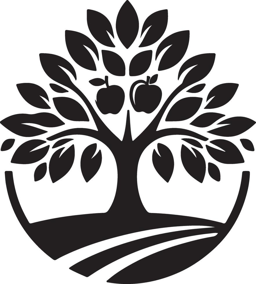 the logo for the apple orchard vector