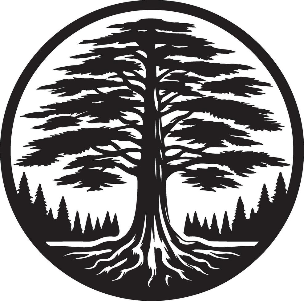 the logo for the lebanese tree vector
