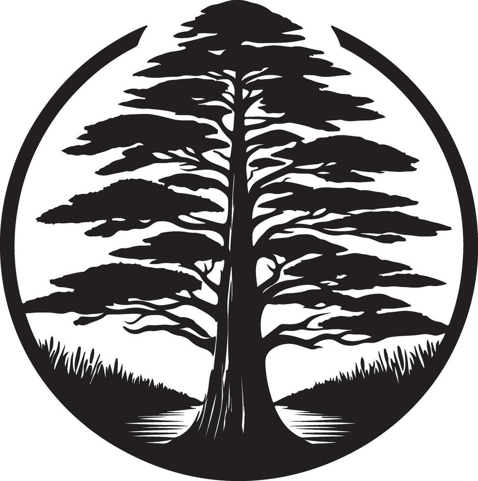 the logo for the lebanese pine tree vector