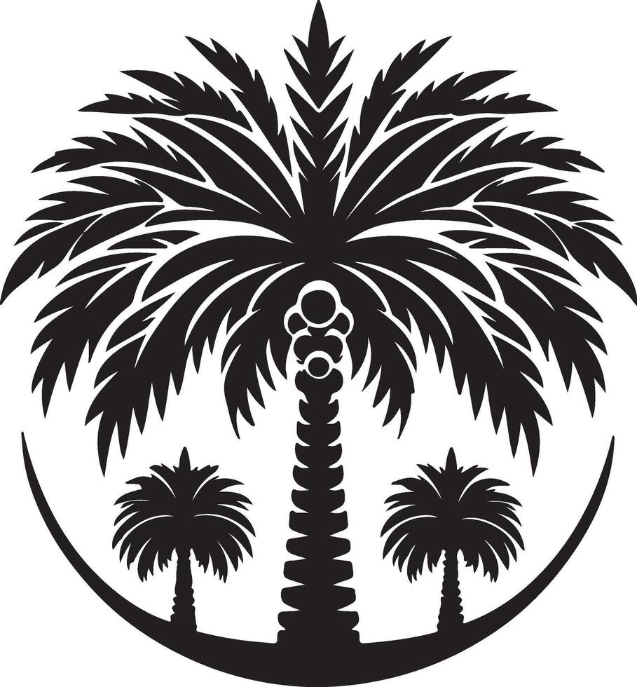 palm tree logo, illustration vector