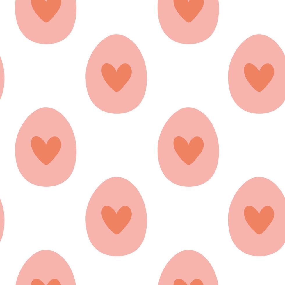 Colorful pattern of heart and egg shapes suitable for festive occasions or decoration vector