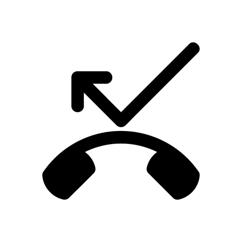 missed call glyph icon vector