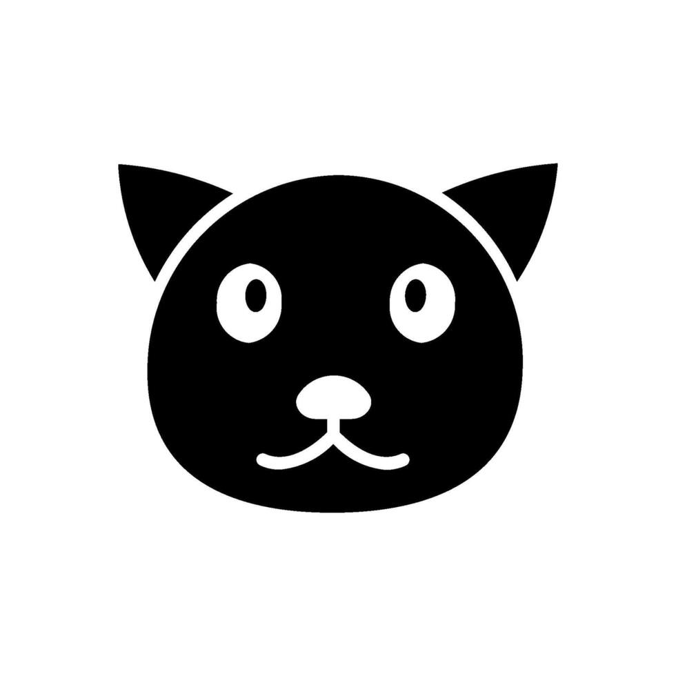 Dog head icon. Flat style. dog face illustration isolated on white. Silhouette simple. Animal Logotype concept. Logo design template vector
