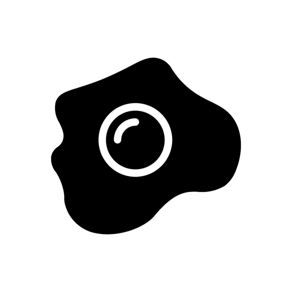 Fried egg flat icon vector