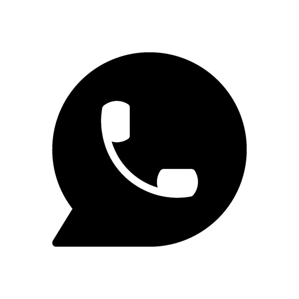 phone icon, Telephone call sign, Chat bubble phone isolated on transparent background vector