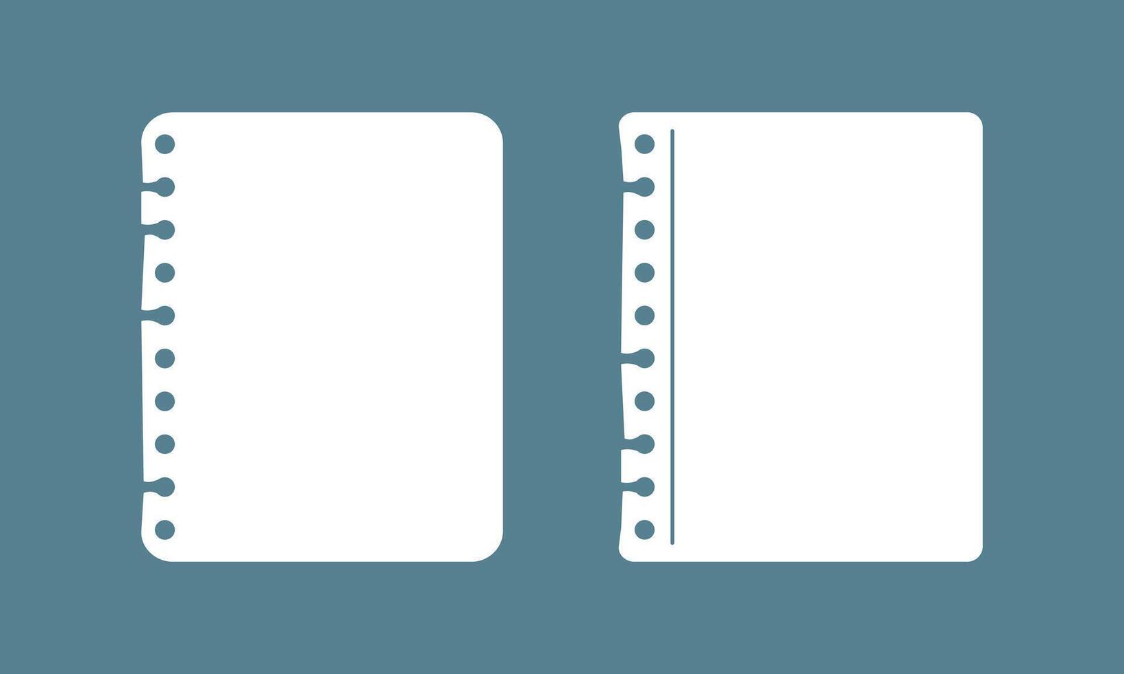 Torn Paper Pieces with Hole Punch Edge on Blue Background vector