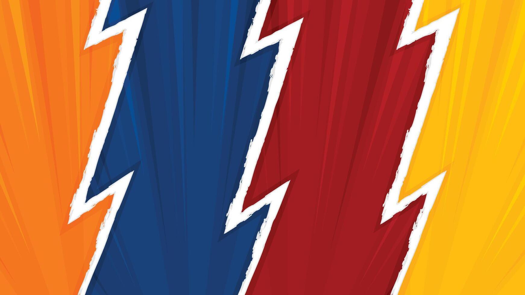 Blank Colorful Comic Book Panel Background with Burst Effect vector
