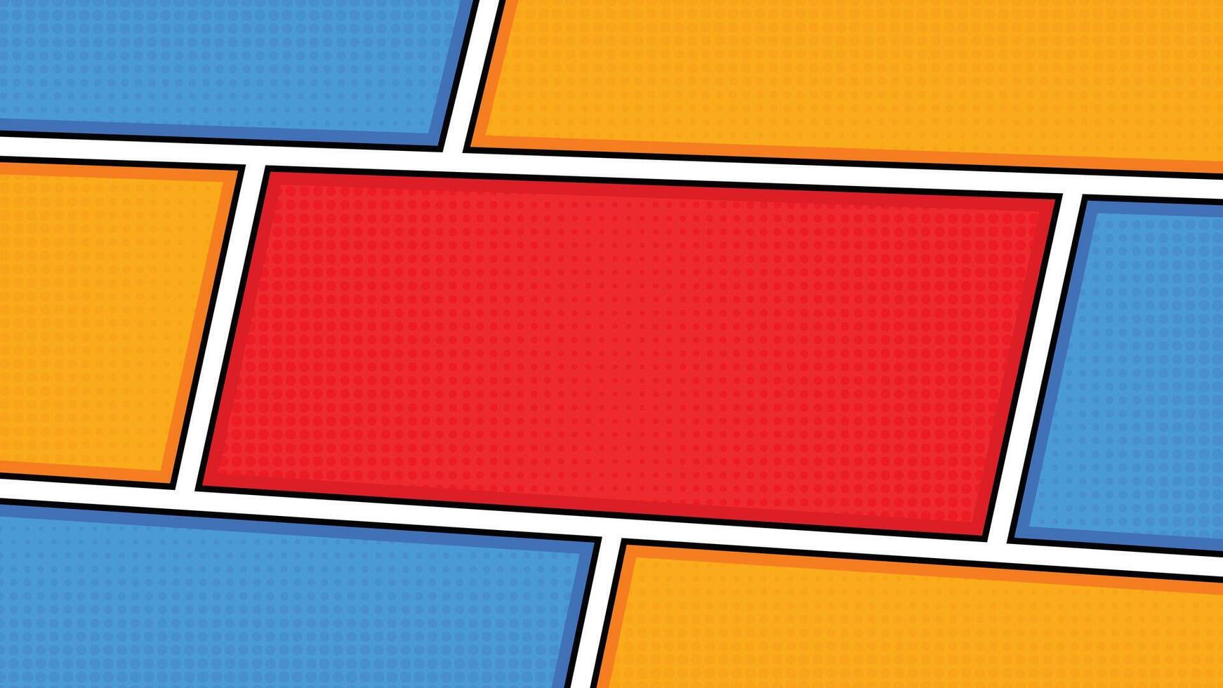 Colorful Comic Book Page Background with Pop Art Style vector