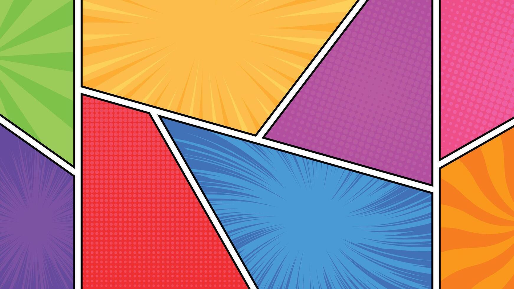 Colorful Abstract Comic Style Background with Cartoon Style vector