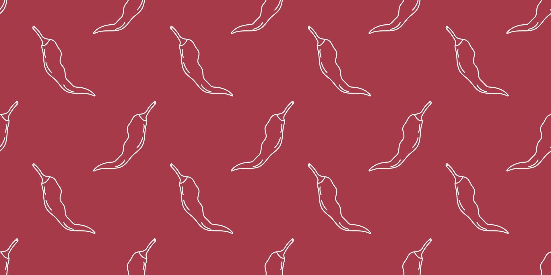 Pattern featuring red chili peppers on a bold background in a stylish design vector