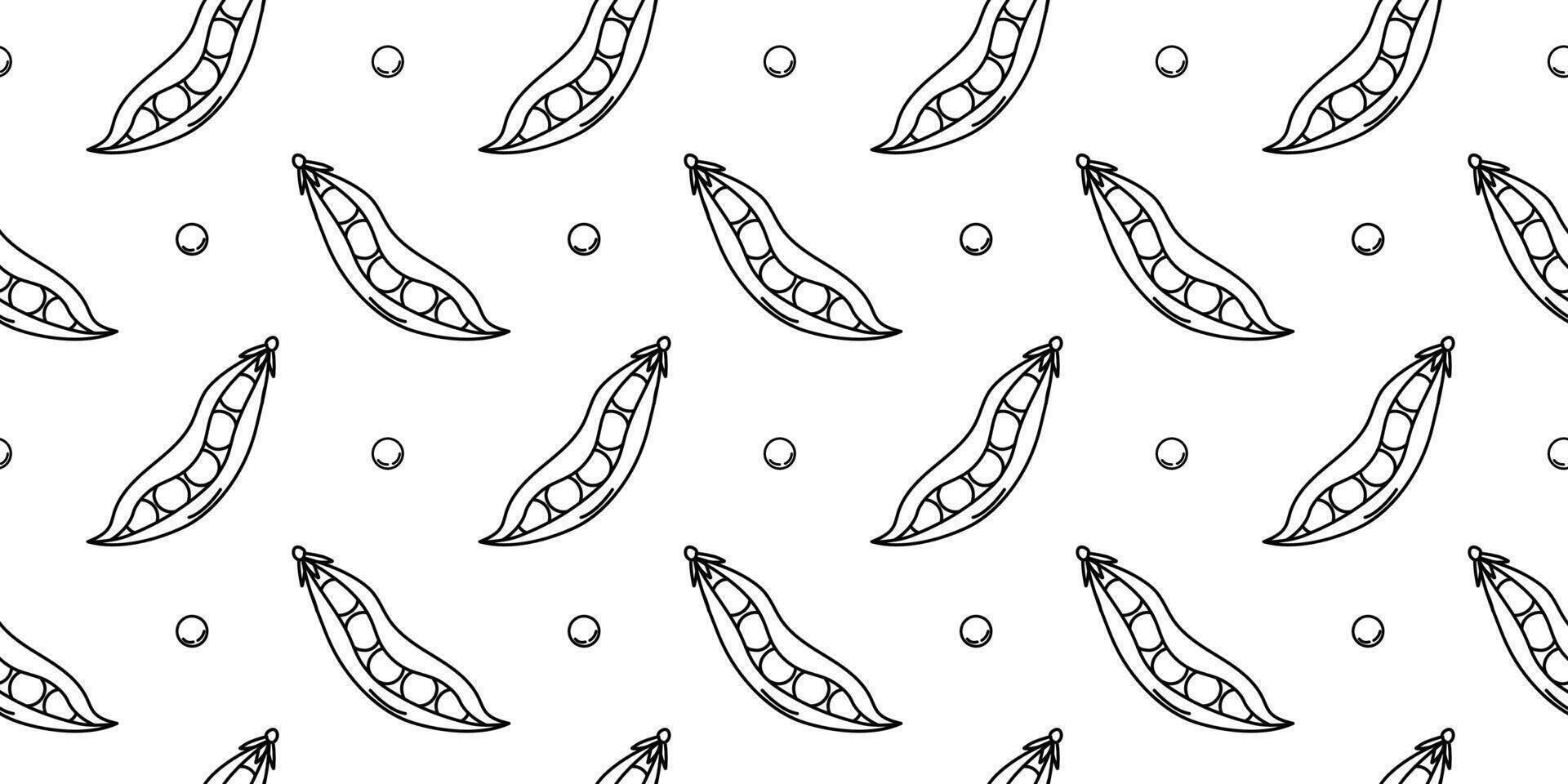 Unique pattern design featuring peas and circles on a white background vector