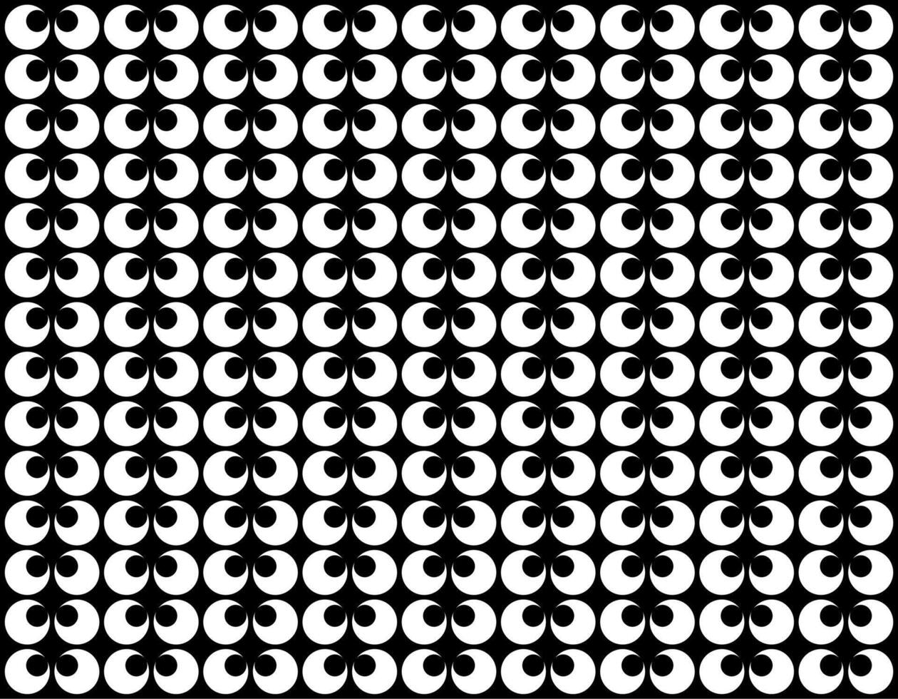 Motif Pattern Created by Deformation of the Circle Shape. Modern and Contemporary Style. Can use for Decoration, Background, Tile, Wallpaper, Wrapping, Fabric, Textile, Carpet, etc. Flat and BW vector