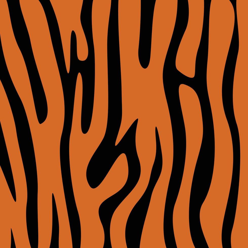 Bold Tiger Stripes Background with Vibrant Orange and Black Animal Print Design vector