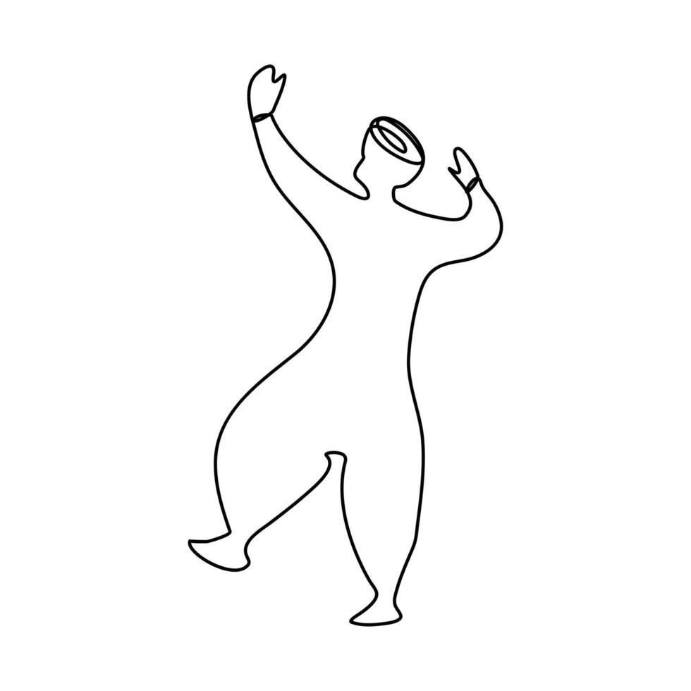 Hand drawn happy Baisakhi Continuous one line style Simple illustration illustration vector