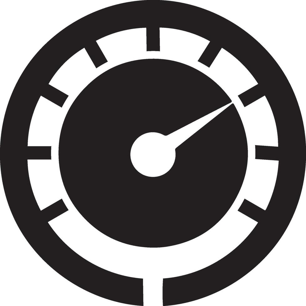 Speedometer Silhouette, Automotive Performance Meter Design vector