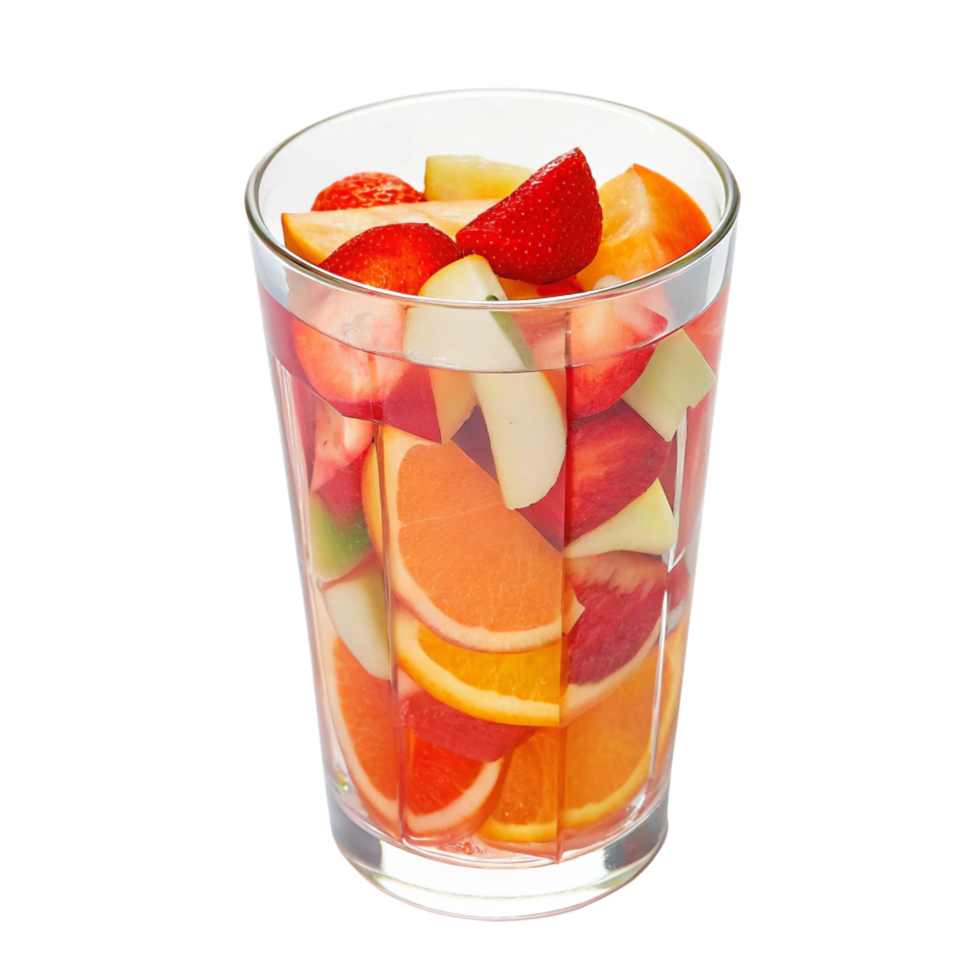 Refreshing Summer Fruit Infused Water in a Glass Pitcher png
