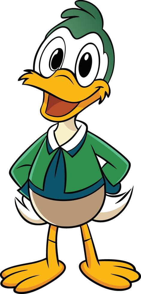 Donald duck cartoon clipart vector