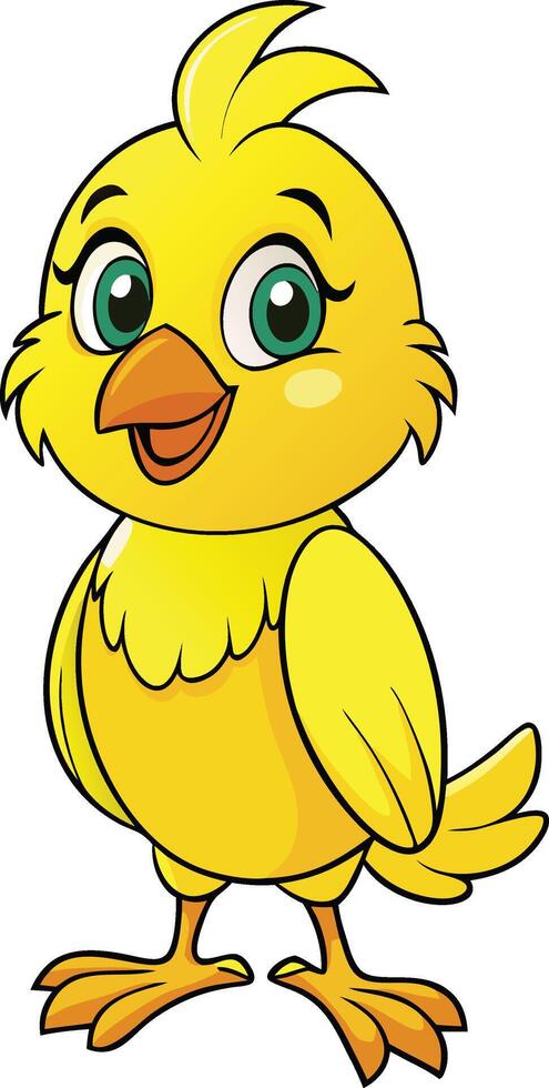 Cartoon chicken clipart vector