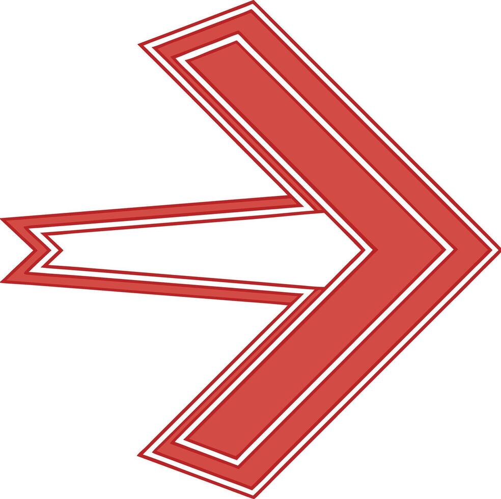 A red arrow pointing to the right vector