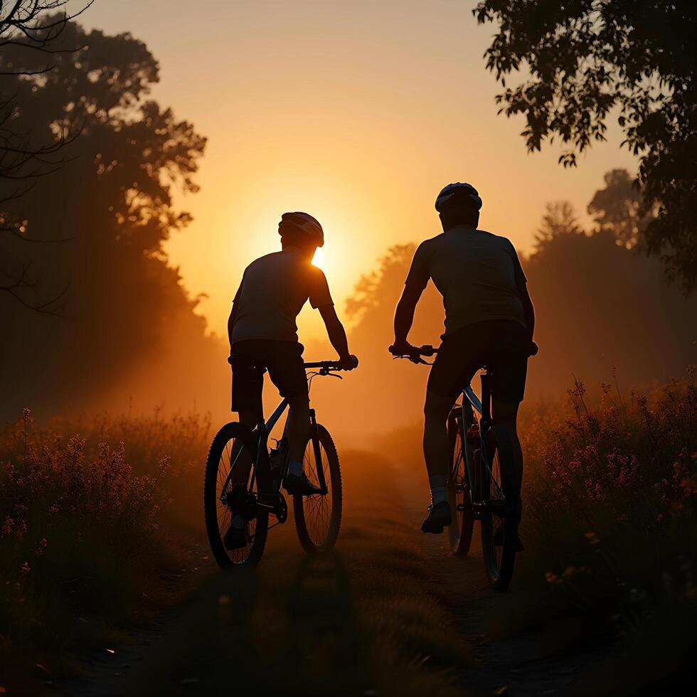 Evening Bicycle Ride Picture photo