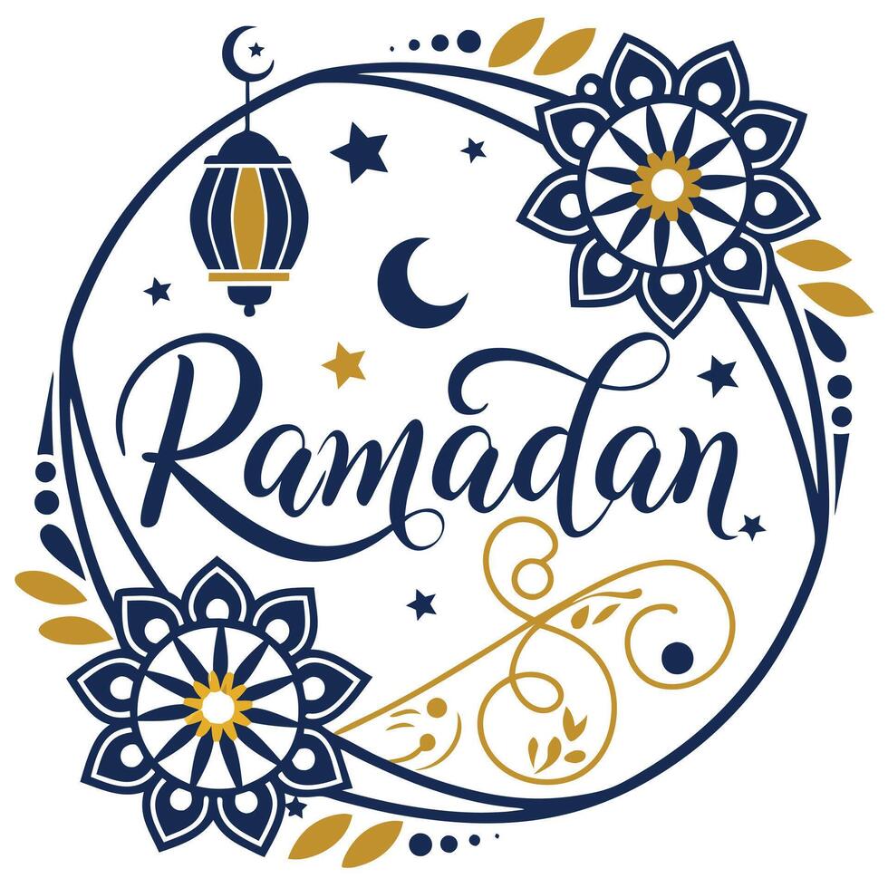 Ramadan islamic holiday greeting card vector