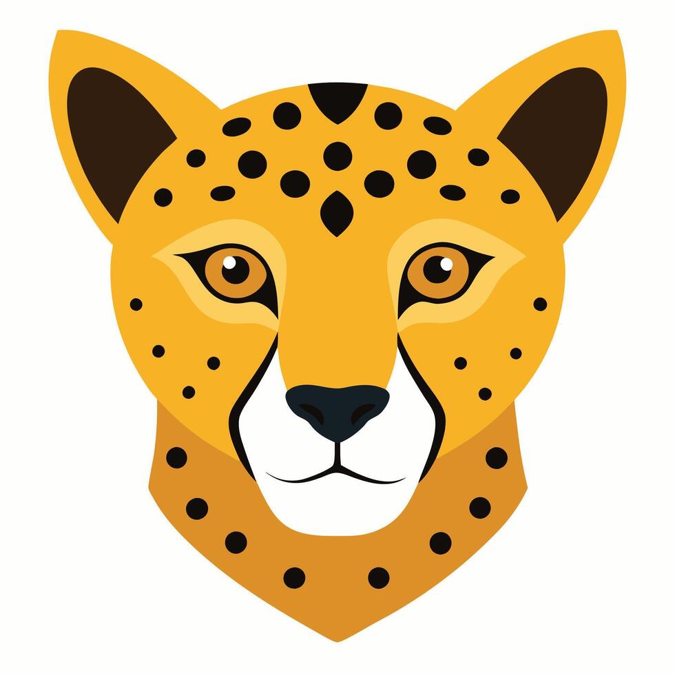A cheetah head on a white background vector
