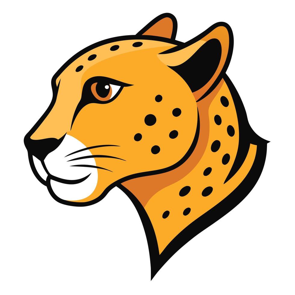 Cheetah head illustration vector