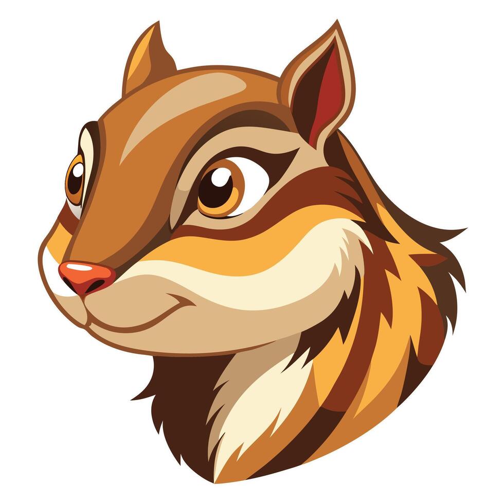 A cartoon squirrel head on a white background vector